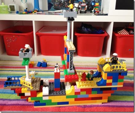 My son and I built that >>: Duplo pirate ship..