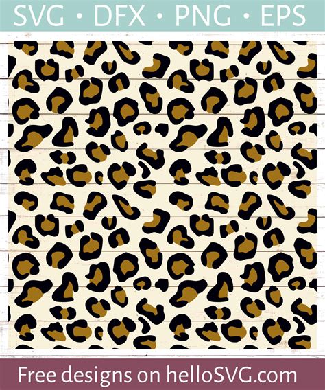 Art & Collectibles Clip Art Leopard Print SVG Animal Print SVG Leopard ...