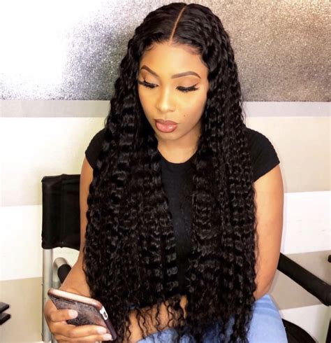 Pin by Alyssa on Beauty in Hair&Makeup | Lace frontal wig, Deep wave hairstyles, Human hair