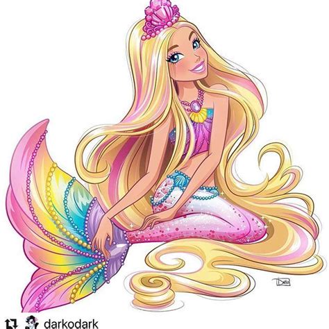 Style, Design & Class | Mermaid barbie, Barbie cartoon, Disney princess art