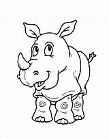 Rhino Coloring Page  ColoringBay sketch template