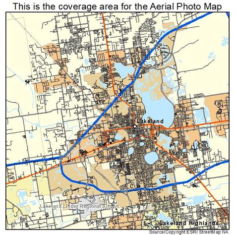 Aerial Photography Map of Lakeland, FL Florida