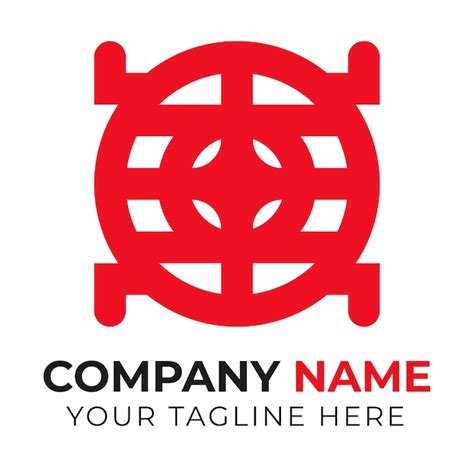 Premium Vector | A red logo for a company name