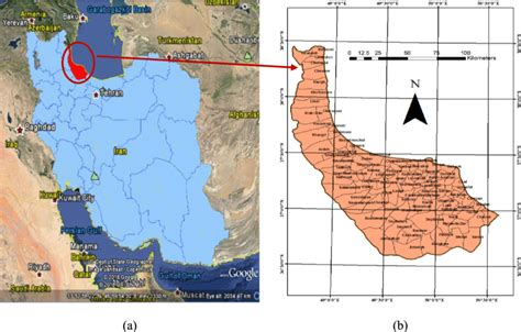 a Location of Gilan Province, (b) Rural districts of Gilan | Download Scientific Diagram