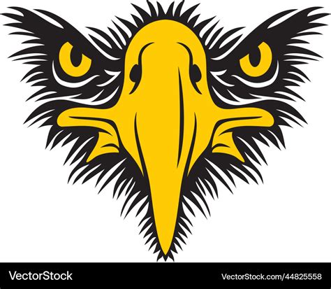 Eagle face front view Royalty Free Vector Image