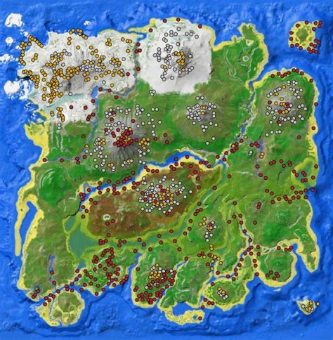 Ark The Island Resource Map | Ark survival evolved bases, Game ark survival evolved, Ark ...