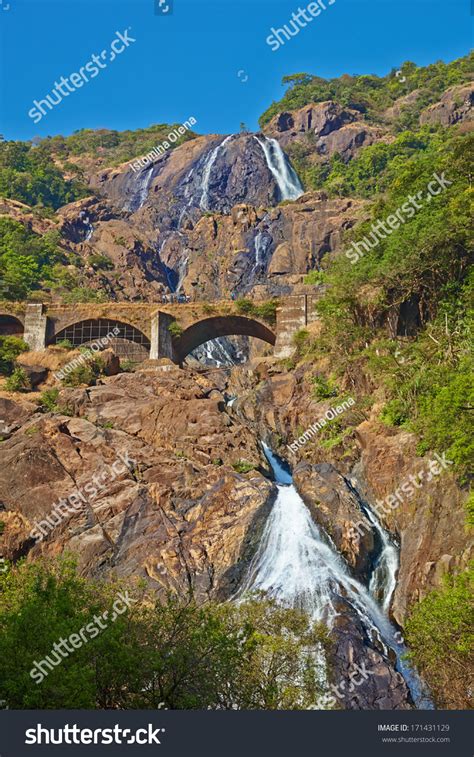 Dudhsagar Falls Bhagwan Mahavir Wildlife Sanctuary Stock Photo ...