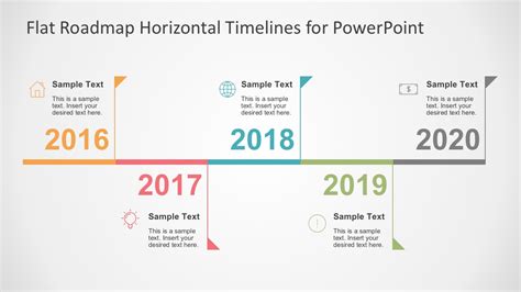 Flat Timelines PowerPoint Templates