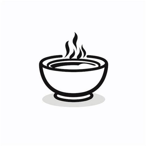 Premium Vector | Vector of a monochromatic illustration of a soup bowl perfect for vector icons