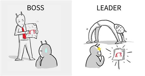 Artist Illustrates the Difference Between A Boss And A Leader In Just 8 ...