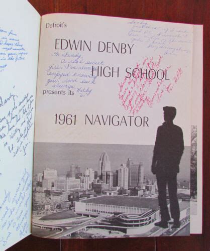 1961 EDWIN DENBY High School Yearbook Detroit MI Michigan | eBay