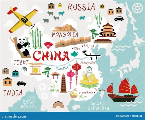 Maps of China stock vector. Illustration of ancient, asian - 50727788