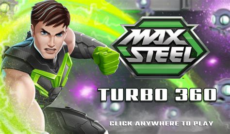 🕹️ Play Max Steel Turbo 360 Game: Free Online Clicker Cartoon Fighting ...