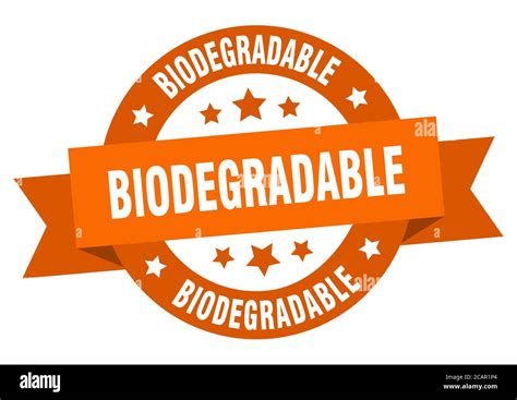 biodegradable round ribbon isolated label. biodegradable sign Stock ...