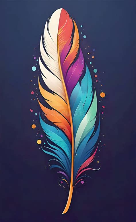 Vector Illustration, Logo of Magic Bird Feathers with Patterns ...