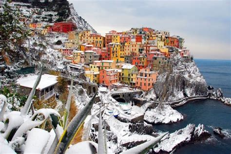 Cinqueterre covered by snow! Incredible - Snow in Italy - www.metwit.com social weather | Cinque ...