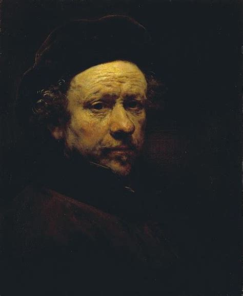 Self-portrait with beret and turned up collar, 1657 - 1659 - Rembrandt - WikiArt.org