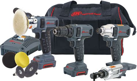 INGERSOLL RAND IQV12 Cordless Combination Kit, 12.0 Voltage, Number of Tools 4 - 401R84|IQV12 ...