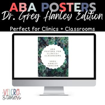 ABA Posters! Dr Greg Hanley Edition by Velcro and Timers | TPT