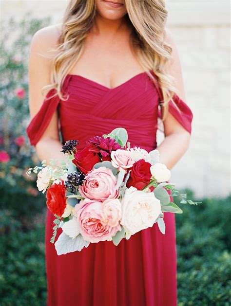 Crimson Bridesmaids Dress - Elizabeth Anne Designs: The Wedding Blog