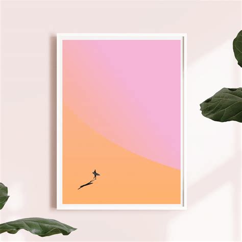 Silhouette Surfer | Cornwall beach print | Surf Art | 360º Beaches