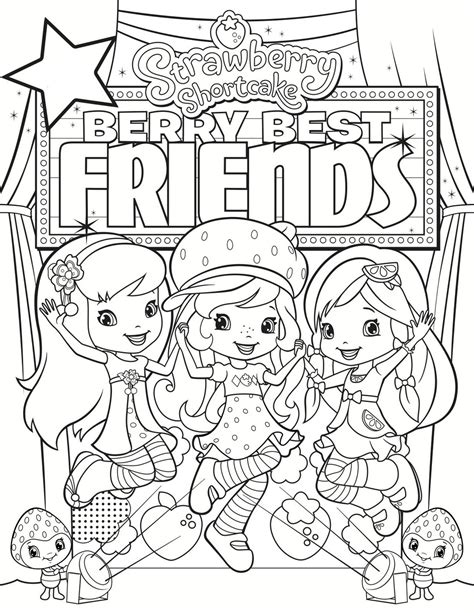 Berry Best Friends Coloring Page Printable