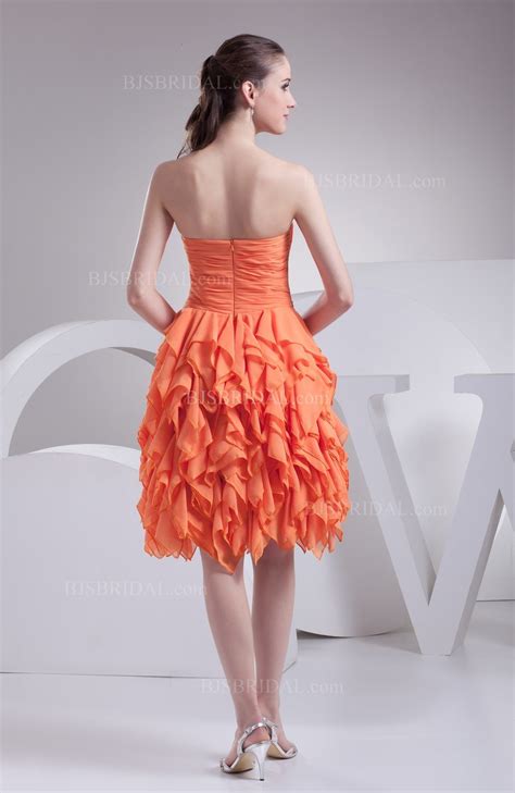 Modest A-line Sleeveless Zipper Knee Length Short Ruching Prom Dress | BjsBridal