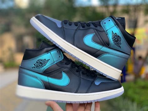 2020 Air Jordan 1 Mid 'Metallic Turquoise' Cheap For Sale BQ6472-009