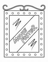Printable Movie Poster Coloring Page sketch template