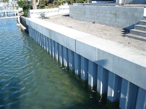 Vinyl Seawall with Concrete Cap | Gulfside Docks