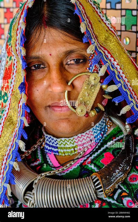 India, Gujarat, Kutch, Hodka village, Meghwal ethnic group Stock Photo ...