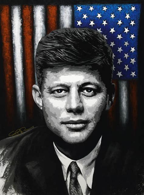 Download Illuminated Portrait of Later President John F. Kennedy Wallpaper | Wallpapers.com