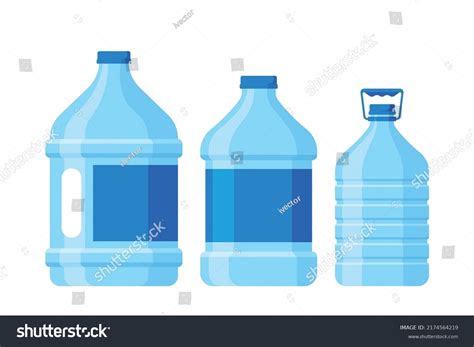 Plastic Cylinders Bottles Lids Handles Labels Stock Vector (Royalty Free) 2174564219 | Shutterstock