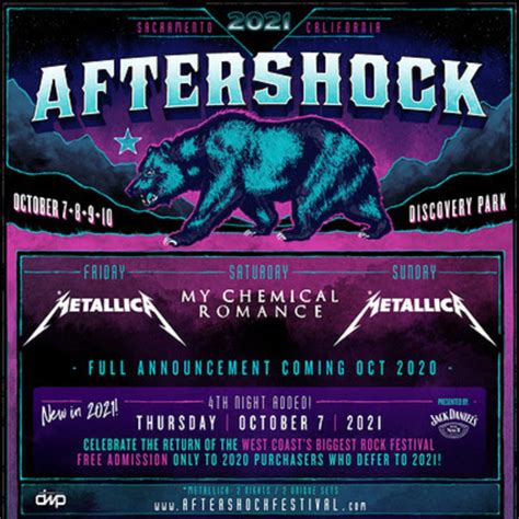 Aftershock Festival Rescheduled To October 7 - 10, 2021 | Grateful Web