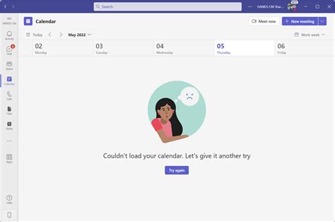 Fix Microsoft Teams calendar not loading - HANDS ON Teams