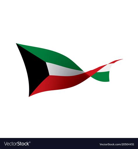 Kuwait flag Royalty Free Vector Image - VectorStock