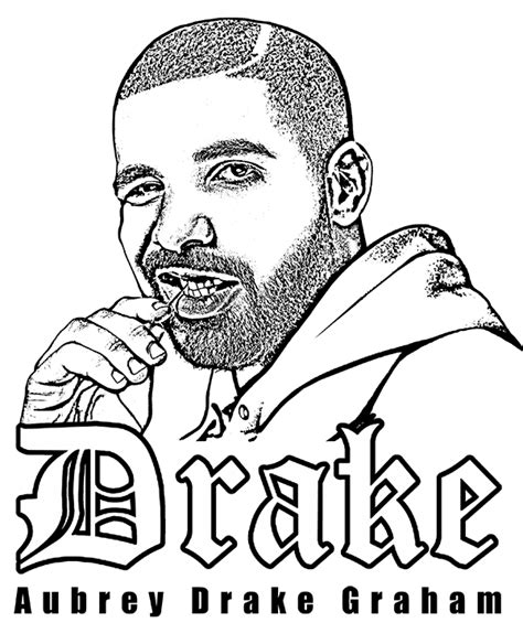 Drake Aubrey Drake Graham printable picture to color