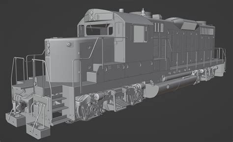 ArtStation - Diesel Train Locomotive EMD GP20 | Game Assets