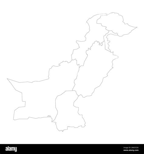 Pakistan political map of administrative divisions Stock Vector Image ...