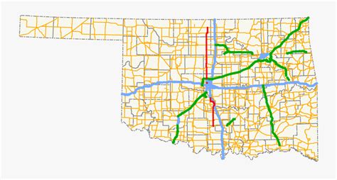 Roadsign Vector Highway Oklahoma - Oklahoma Turnpike Map , Free Transparent Clipart - ClipartKey