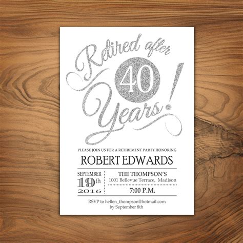 Retirement Party Invitation / Retirement Invite / Printable