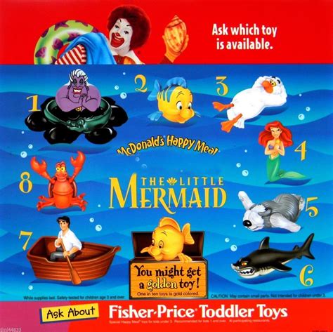 McDonald’s Happy Meal Toys November 1997 – The Little Mermaid – Kids Time