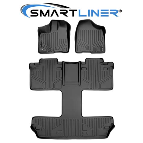 SMARTLINER All Weather Floor Mats (3 Row) Set Black For 2013-2020 Sienna 7 Seats | eBay