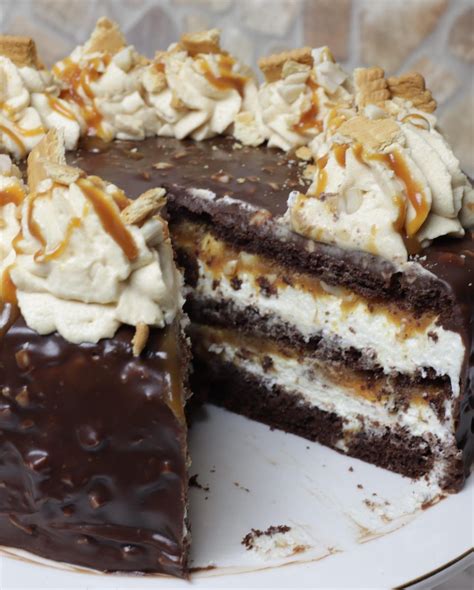 Snickers Cake Recipe - CookingFantasies