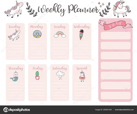 Cute Weekly Planner Printable - Free Printable Worksheet