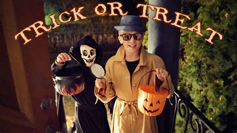 Trick or Treat with Halloween Costumes (fun for kids) - YouTube