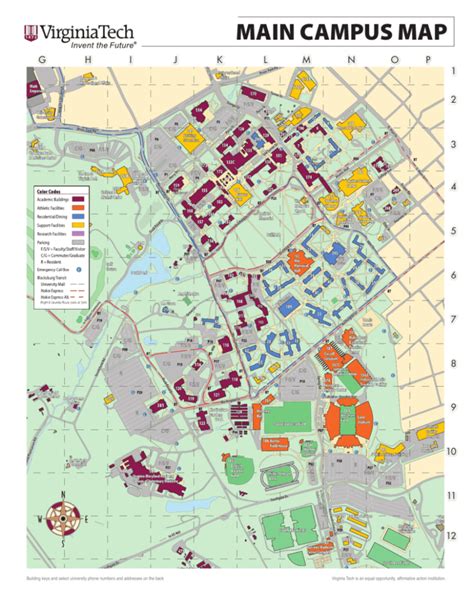 main campus map - Maps & Locations | Virginia Tech