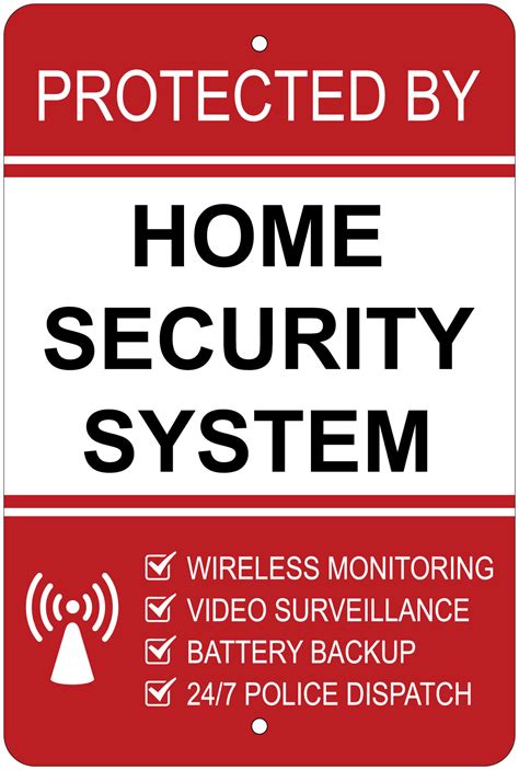 Home Security System Warning 8"x12" Aluminum Sign | eBay