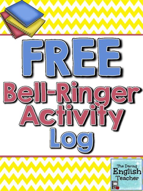 This is a FREE activity log. Your students can use this log to keep track of their daily bell ...