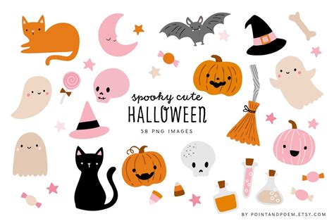 Pink Halloween Clipart Collection - Design Cuts